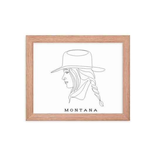 Montana Girl Framed poster